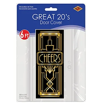 Beistle Cheers Door Cover for Gatsby Party Decor