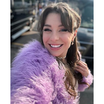 Fluffy Faux Fur Coat Women's Shaggy Jacket Lavender