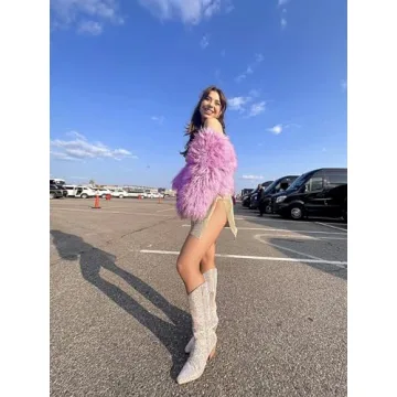 Fluffy Faux Fur Coat Women's Shaggy Jacket Lavender