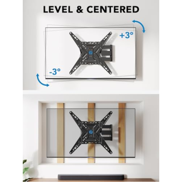 Pipishell Full Motion TV Wall Mount Swivel Tilt Extend