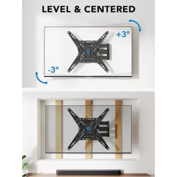 Pipishell Full Motion TV Wall Mount Swivel Tilt Extend