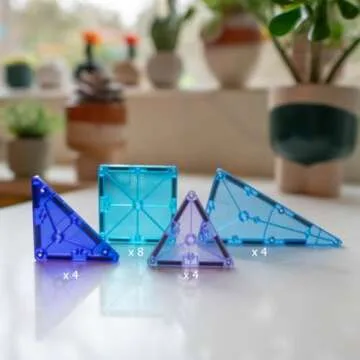 MAGNA-TILES Color Shop Glacier 20-Piece Magnetic Construction Set, The Original Magnetic Building Brand