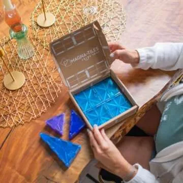 MAGNA-TILES Color Shop Glacier 20-Piece Magnetic Construction Set, The Original Magnetic Building Brand
