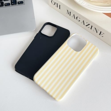 CHEDEMK Compatible with iPhone 17 Case, Cute Fashion Aesthetic Striped Phone Case for Women, Shockproof Soft TPU and Hard PC Protective Phone Cover for iPhone 17 6.3"- White