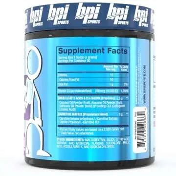BPI Sports CLA + Carnitine – Conjugated Linoleic Acid – Weight Loss Formula – Metabolism, Performance, Lean Muscle – Caffeine Free – For Men & Women – Snow Cone – 50 servings – 12.34 oz.