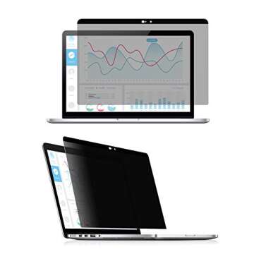 AISCPRO Privacy Screen Protector【Webcam Cover Slide】 Anti-Spy Filter Fit MacBook Pro 13 Inch Laptop 2016/2017/2018 Version: A1706 and A1708 Models