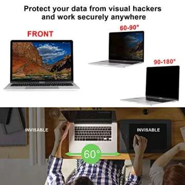 AISCPRO Privacy Screen Protector【Webcam Cover Slide】 Anti-Spy Filter Fit MacBook Pro 13 Inch Laptop 2016/2017/2018 Version: A1706 and A1708 Models