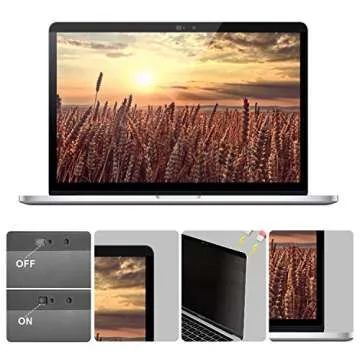 AISCPRO Privacy Screen Protector【Webcam Cover Slide】 Anti-Spy Filter Fit MacBook Pro 13 Inch Laptop 2016/2017/2018 Version: A1706 and A1708 Models