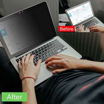 AISCPRO Privacy Screen Protector【Webcam Cover Slide】 Anti-Spy Filter Fit MacBook Pro 13 Inch Laptop 2016/2017/2018 Version: A1706 and A1708 Models