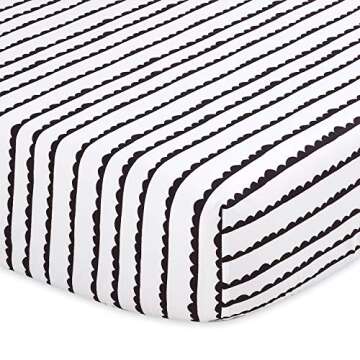 Peanutshell Elephant & Stripe Crib Sheet Set for Nursery