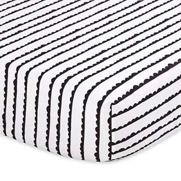 Peanutshell Elephant & Stripe Crib Sheet Set for Nursery