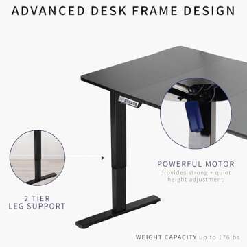 VIVO Electric Standing Desk - Height Adjustable Workstation