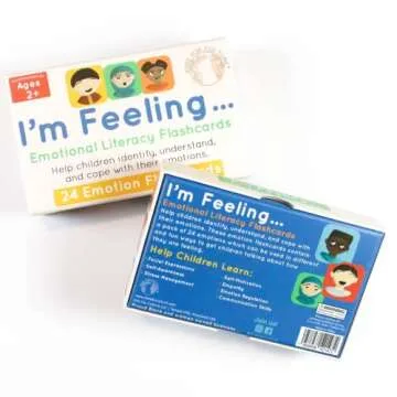 Kids for Culture: I'm Feeling: Emotional Literacy Flash Cards-24 Diverse Feeling Flash Cards - Toddlers 2-4 Years, Kindergarten, Preschool, Durable Feeling Flash Cards for Speech Therapy