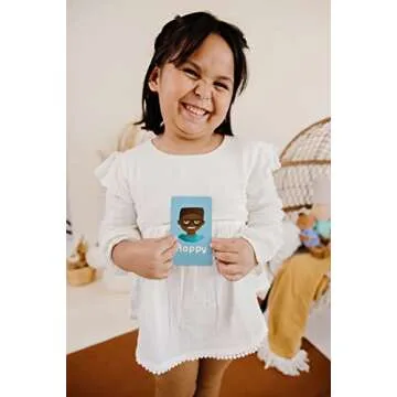 Kids for Culture: I'm Feeling: Emotional Literacy Flash Cards-24 Diverse Feeling Flash Cards - Toddlers 2-4 Years, Kindergarten, Preschool, Durable Feeling Flash Cards for Speech Therapy