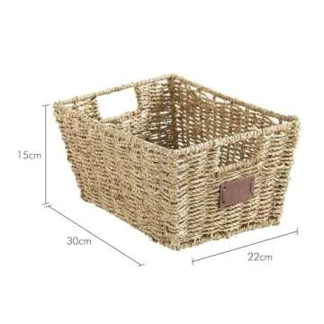 VonHaus Seagrass Storage Baskets - Stylish & Durable