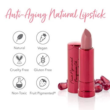 Vibrant Vegan Pomegranate Oil Lipstick in Foxglove Color