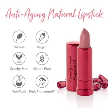 Vibrant Vegan Pomegranate Oil Lipstick in Foxglove Color