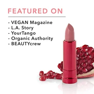 Vibrant Vegan Pomegranate Oil Lipstick in Foxglove Color