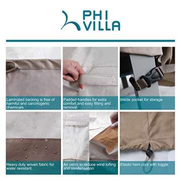 Heavy Duty Patio Chair Covers Waterproof Protection