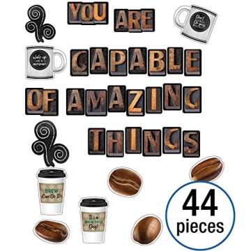 Schoolgirl Style - Industrial Café | You Are Capable of Amazing Things Bulletin Board, Classroom Décor, 44 Pieces