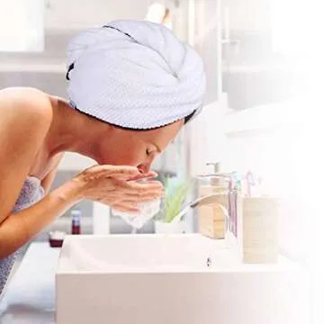 Microfiber Hair Towel Wrap Turban - Quick Dry Head Wraps Women Towel Hair Wrap Travel Towel Twist Hat Magic Drying Shower Wrap Absorbent Turbans Wrap for Sleeping Accessories - Double Hair Towel