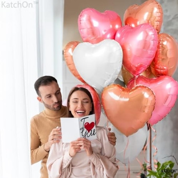 KatchOn Heart Balloons for Valentine's and Galentine's Day