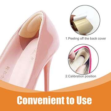 16 Pairs Shoe Filler Heel Grips for Womens Shoes - Shoe Filler for Too Big Shoes Women with Toe Inserts, Heel Pads, Shoe Pads, and Women's Toe Inserts for Shoes Too Big