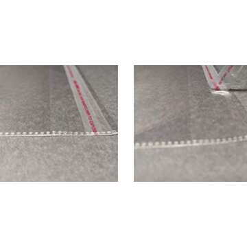 Wowfit 100 Count 10x13 inches Clear Cellophane Plastic Bags, Resealable Self-Sealing Cello Bags Grea...