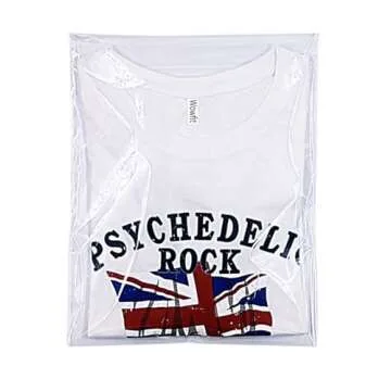 Wowfit 100 Count 10x13 inches Clear Cellophane Plastic Bags, Resealable Self-Sealing Cello Bags Great for Clothes, Shirts, Pants, Foods, Flyers, More (10 x 13 with Reinforced Sides)