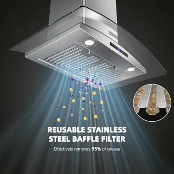 FIREGAS 30" Wall Mount Range Hood with LED Lights