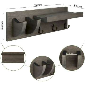 Bikoney Guitar Wall Hanger with Pick Holder & Hooks