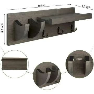 Bikoney Guitar Wall Hanger with Pick Holder & Hooks