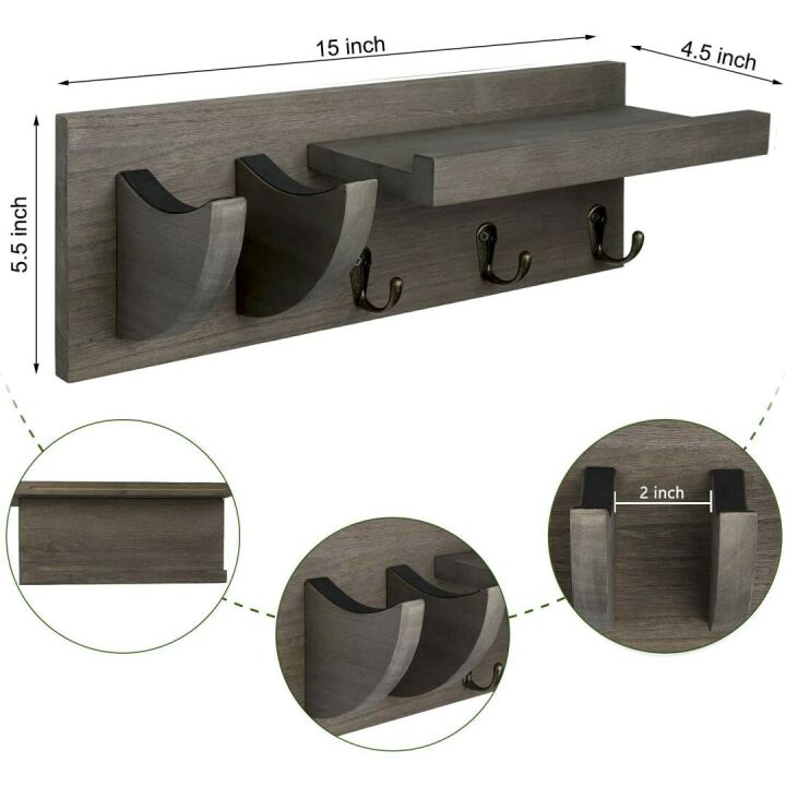 Bikoney Guitar Wall Hanger with Pick Holder & Hooks