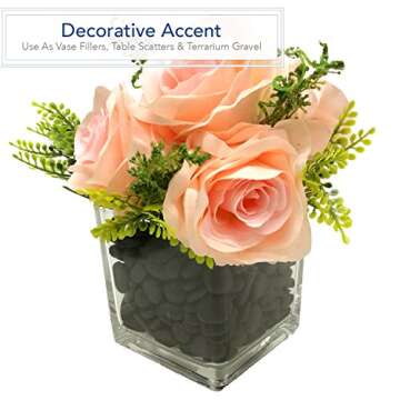 Royal Imports 5LBS River Rocks Decorative Ornamental Pebbles, Garden Landscaping Stones, Natural Gra...