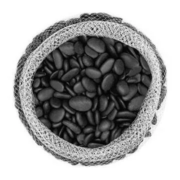 Royal Imports 5LBS River Rocks Decorative Ornamental Pebbles, Garden Landscaping Stones, Natural Gravel Filler for Plants, Vases, Succulents, Home Decor, Arts, Crafting, Animal Habitat - Medium Black
