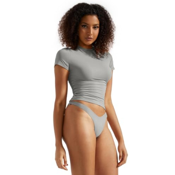 SUUKSESS Women's Double Lined Fitted Basic Tee Shirts