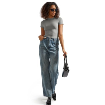 SUUKSESS Women's Double Lined Fitted Basic Tee Shirts