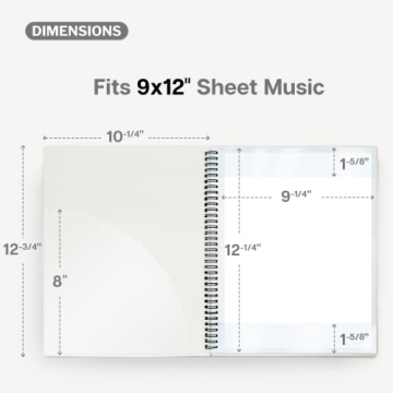 CRANBURY 9x12 Sheet Music Binder for Musicians