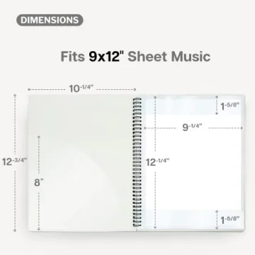 CRANBURY 9x12 Sheet Music Binder for Musicians