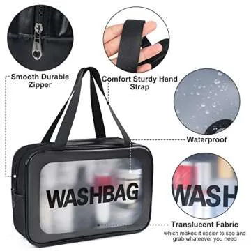 YuanCheng 4pcs Waterproof Toiletry Bags for All Travelers