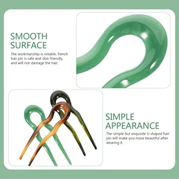 Minkissy Hair Clip Set of 3 French Hair Pins