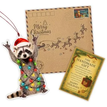 Hilarious Racoon Christmas Ornament for Animal Lovers