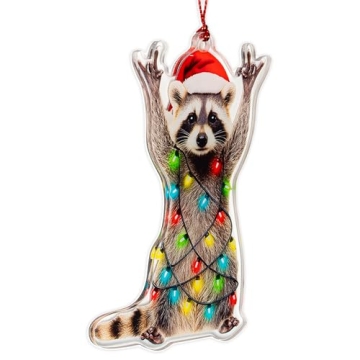 Hilarious Racoon Christmas Ornament for Animal Lovers