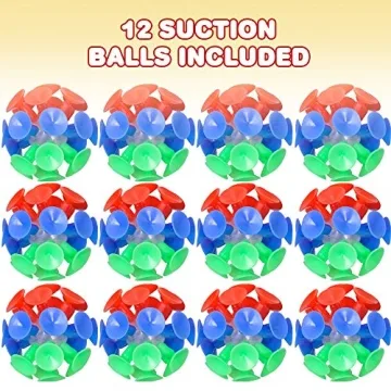 ArtCreativity Suction Ball Toys for Kids Set of 12