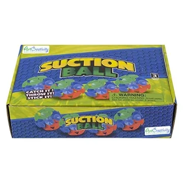 ArtCreativity Suction Ball Toys for Kids Set of 12
