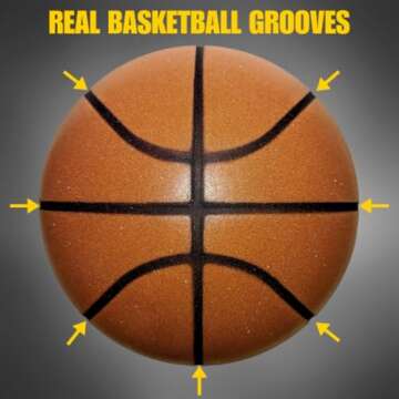 WAWAWEWA The Official Silent Basketball + | Size 7 (29.5") ; Grooved Airless Foam Indoor Basketball ...