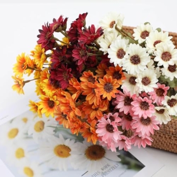 Funsdecor UV Resistant Artificial Sunset Mums for Home Decor