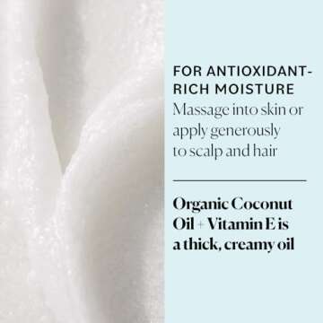 Sky Organics - Organic Coconut Oil & Vitamin E, 16.9 fl oz - Skin & Hair Ultra-Hydrating Oil - Fatty Acids & Antioxidants - Natural, Vegan & Cruelty Free - Skin Care & Hair Care w Ebook