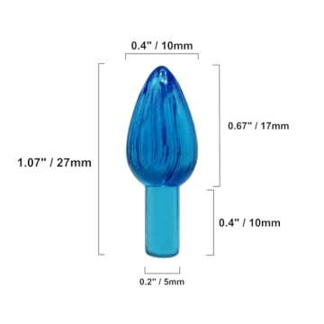 Creative Hobbies Ceramic Christmas Tree Replacement Lights - Medium Twist Light Ornaments |144 Piece Pack (Blue)