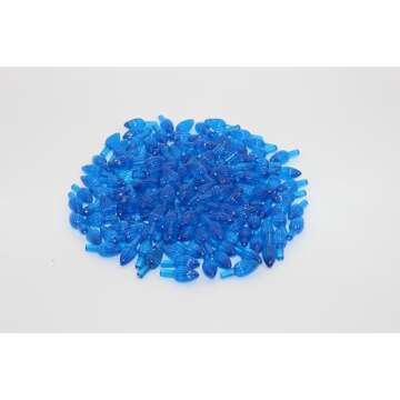 Creative Hobbies Ceramic Christmas Tree Replacement Lights - Medium Twist Light Ornaments |144 Piece Pack (Blue)